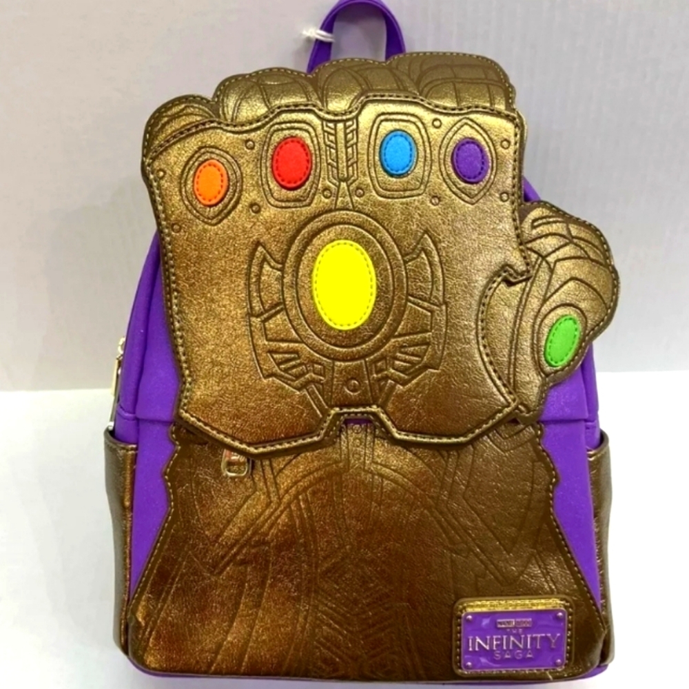 Rare-Infinity Gauntlet Backpack - Purple and Gold